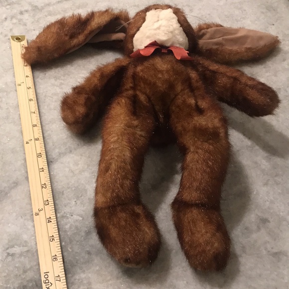 Vintage MJC PurrFection Rabbit Plush Brown Floppy Ears Bunny Stuffed Animal 80s - Picture 10 of 10